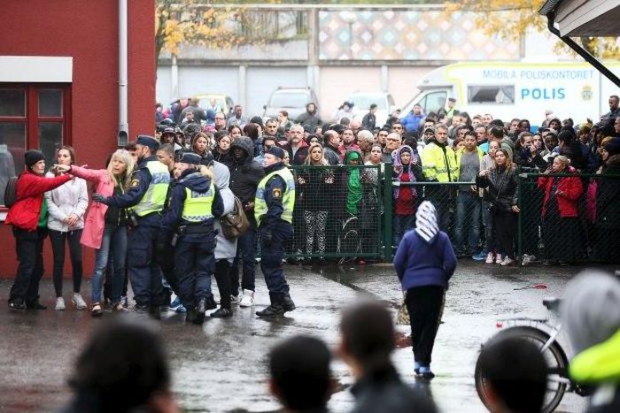 Masked man kills two, wounds two at Swedish school