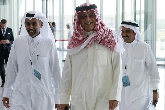 Asian Football Confederation (AFC) head Sheikh Salman bin Ebrahim Al-Khalifa arrives for a meeting with the FIFA task force in Doha February 24, 2015. REUTERS/Mohammed Dabbous