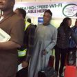 Solomon Dalung spotted on the queue at the Nnamdi Azikiwe International Airport
