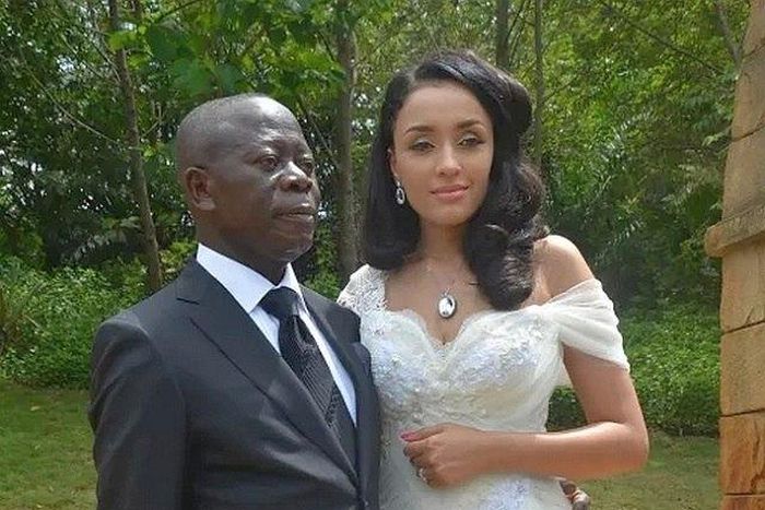 Adams Oshiomhole and his wife, Iara
