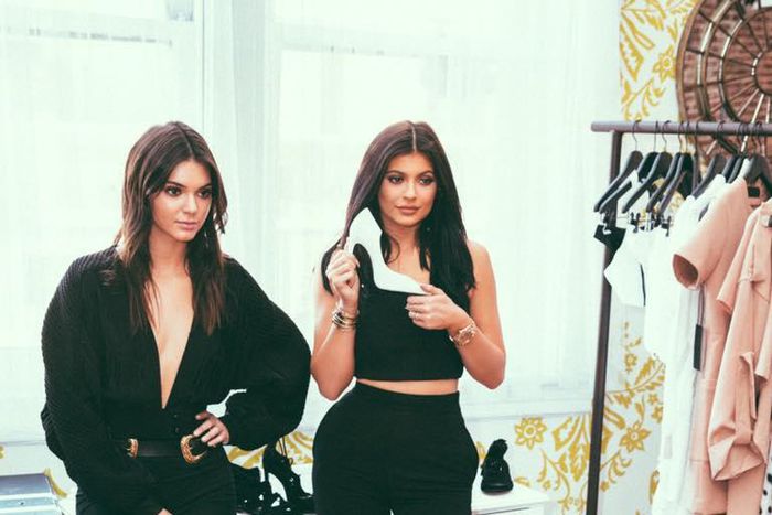 Kendall and Kylie Jenner model their Kendall+ Kylie clothing line