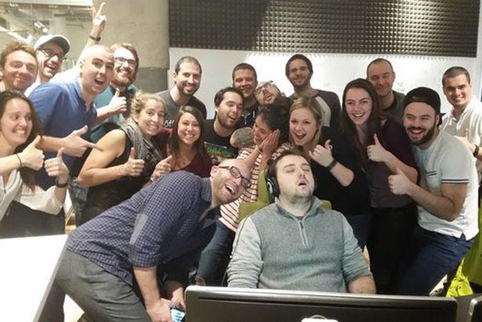 Picture of intern sleeping on first day of his new job goes viral