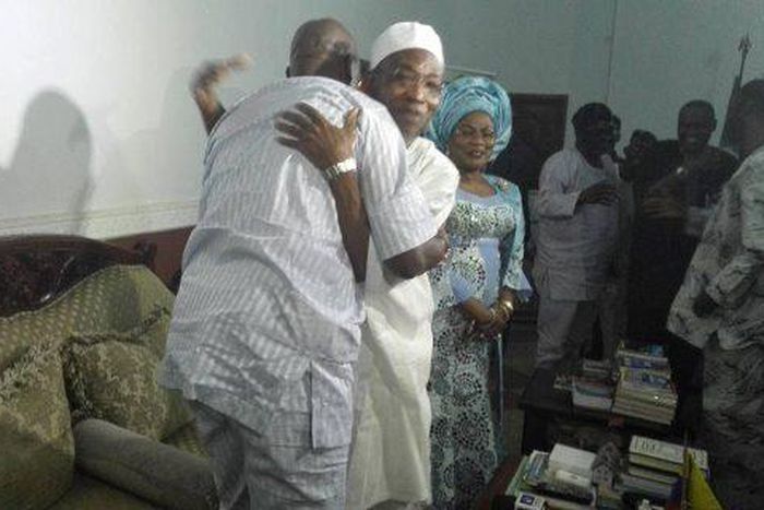 Ekiti State Governor Ayo Fayose visits Osun counterpart, Rauf Aregbesola on January 26, 2016
