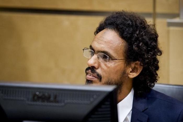 Ahmad Al Faqi Al Mahdi ( a.k.a. Abu Tourab) sits in the courtroom of the International Criminal Court (ICC) in the Hague the Netherlands, September 30,2015. REUTERS/Robin van Lonkhuisen/Pool