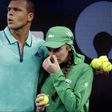 Jo-Wilfried Tsonga helps girl whose face was struck by the ball