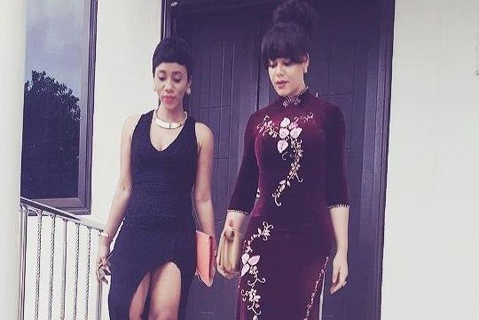 Nadia Buari with Majid Michel's wife