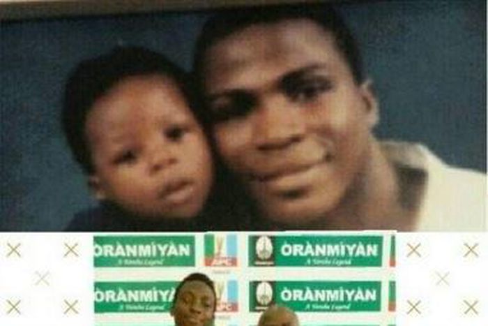 Gbenga Adeyinka with his son