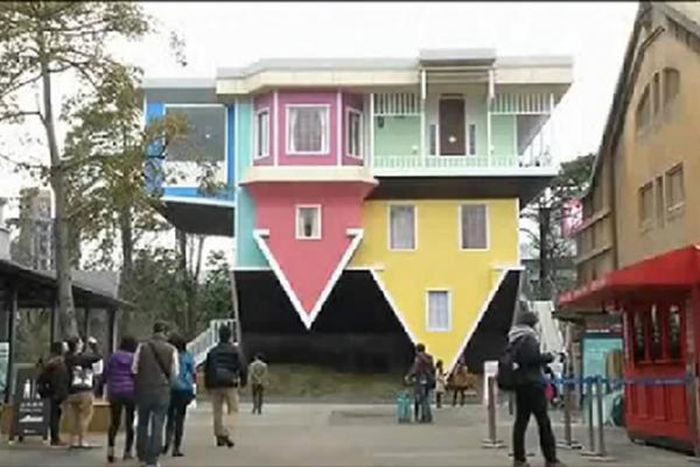 See pictures of beautiful house built upside-down