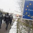 Police officers walk at the Danish-German border in Krusaa, Denmark January 9, 2016. REUTERS/Claus Fisker/Scanpix Denmark