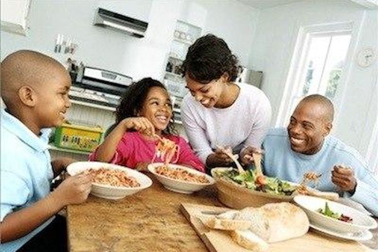Family eating