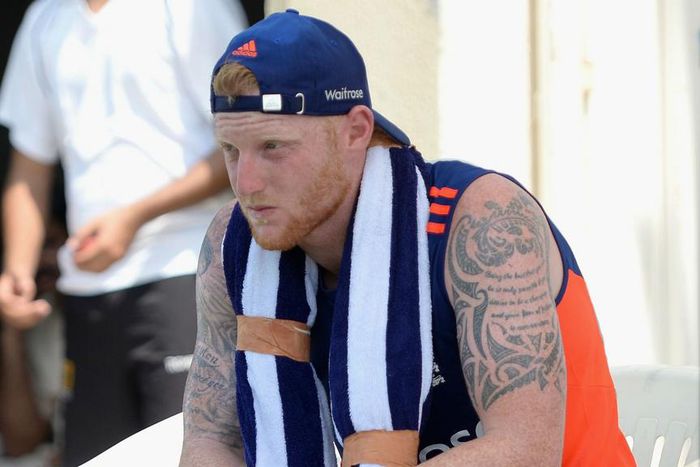 England's Alastair Cook waits on Ben Stokes' fitness