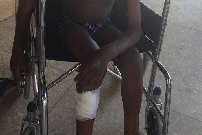 Little Chukwuma Okafor is really in pains