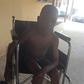 The young Chukwuma Okafor on a wheelchair