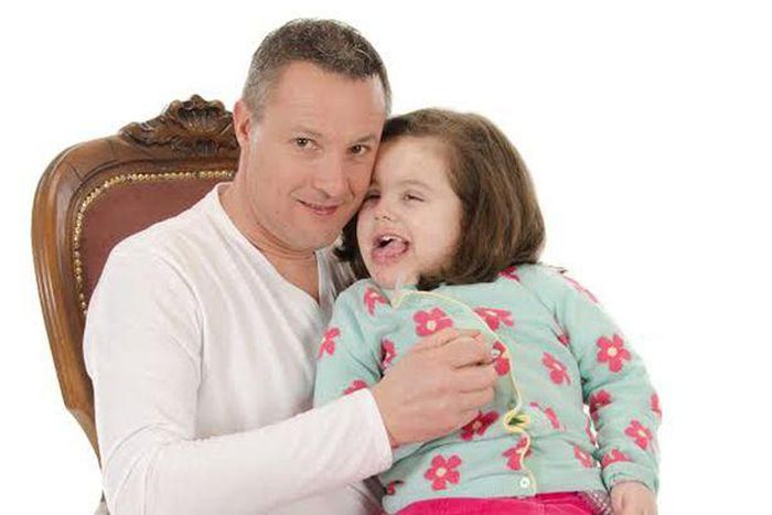 Cerys Edwards with her Dad Gareth