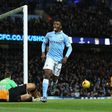Kelechi Iheanacho celebrates after scoring for City against Hull City