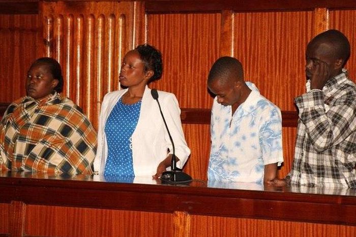 From left: Elenah Nyambura, Peris Njeri, Geoffrey Njuguna, Kenneth Muriith