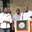 Governor Akinwunmi Ambode briefing the press on the rescue of the 3 abducted school girls. 