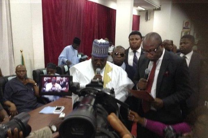 Ali Modu Sherriff sworn in as PDP Chairman on February 17, 2016