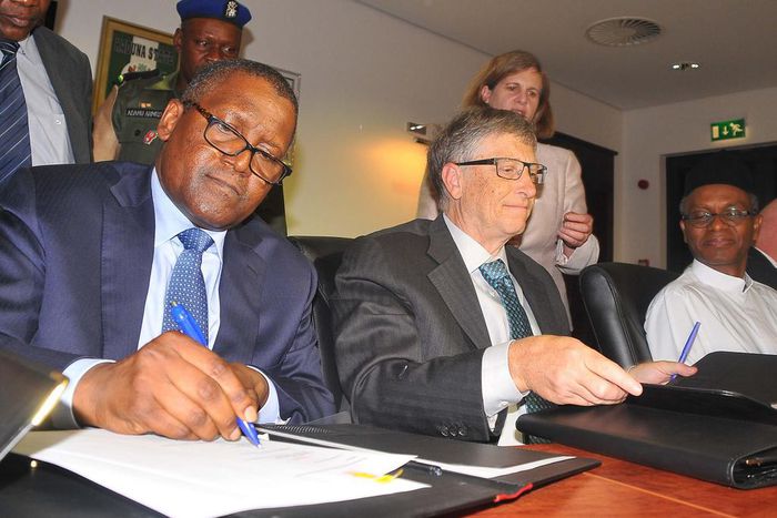 Billionaire entrepreneurs, Aliko Dangote and Bill Gates