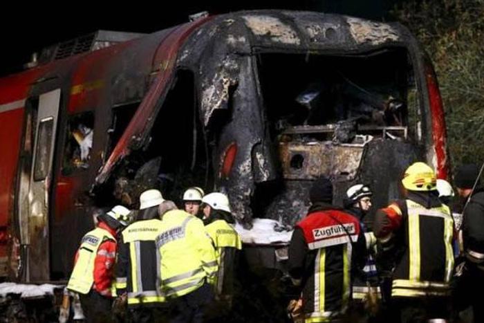 Several dead, about 100 injured in German train collision, say police