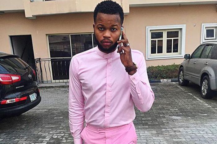 Papa Omisore looking good in pink