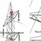 Man climbs high tension tower