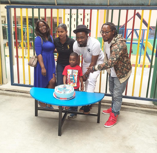 Ice Prince and his baby mama celebrate their son's 4th birthday in 2016.