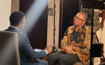 L-R: Seun Okinbaloye's interview with Peter Obi on Sunday, June 6. [X, formerly Twitter/@TheSerahIbrahim]