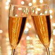two champagne glasses