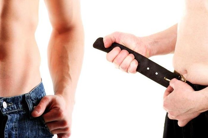 Various male body shapes