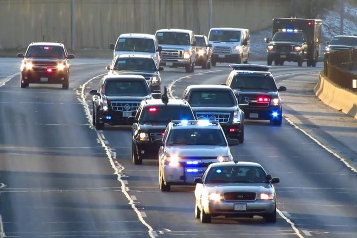 President Barack Obama's convoy