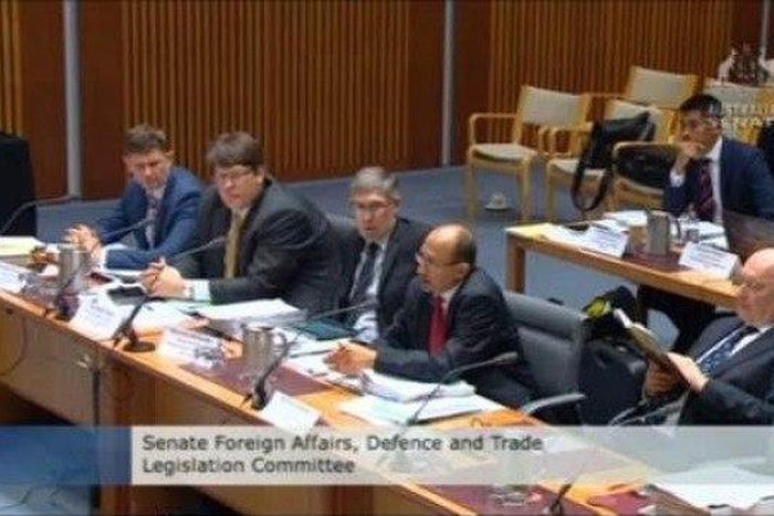 A screenshot of Senator Brandis enjoying his book.