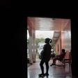 Pregnant teenagers stand at the entrance of a maternity home in Jinotega city, some 160 km (99 miles) north of Managua October 24, 2013. REUTERS/Oswaldo Rivas