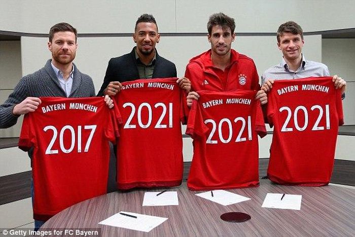 Four Bayern Munich players-Thomas Muller, Jerome Boateng and Javi Martinez- sign contract extension