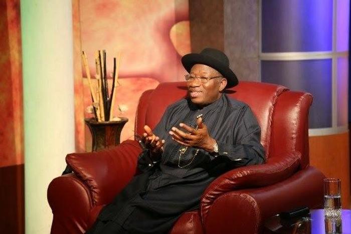 President Goodluck Jonathan during an interview with AIT on March 5, 2015.