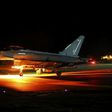 A British Royal Air Force Typhoon leaves for a mission from RAF Akrotiri in southern Cyprus December 4, 2015.