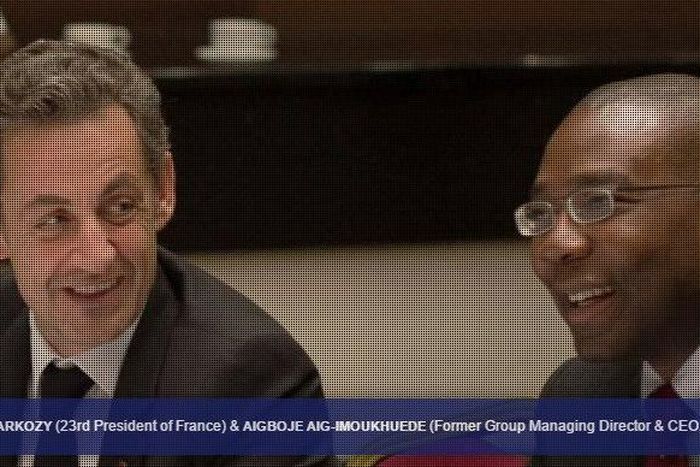 Nicolas Sarkozy (23rd president of France), Aigboje AIG-Imoukhuede (Former Managing Director, CEO, Access Bank during the 2013 edition of the event.