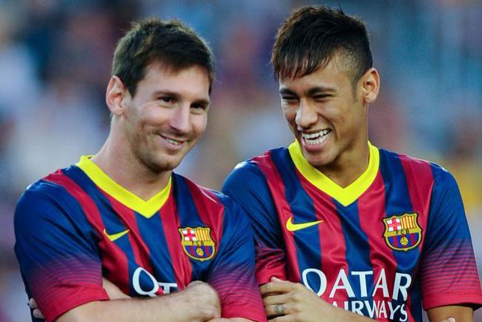 Lionel Messi (left) Neymar.