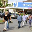 Passengers who were onboard an Air France Boeing 777 aircraft that made an emergency landing are escorted from Moi International Airport in Kenya's coastal city of Mombasa, December 20, 2015.