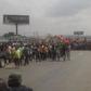 Pro-Biafra protesters in Onitsha, Anambra State on December 1, 2015