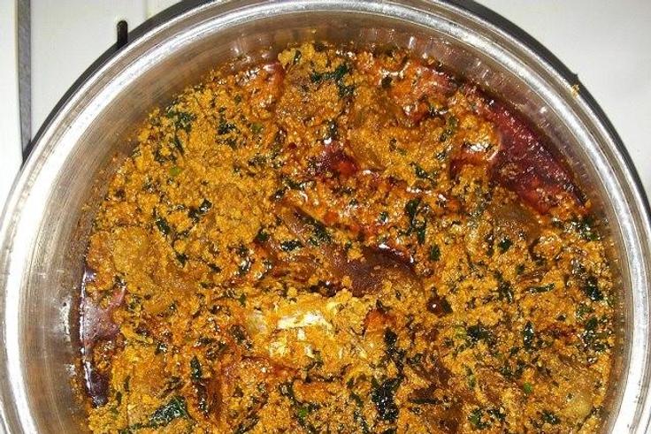 Pot of deadly egusi soup