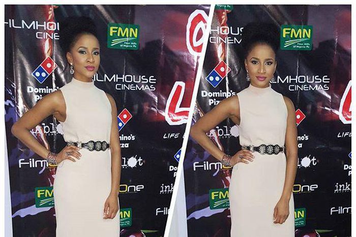 Adesua Etomi at the Lagos premiere of "Out of Luck"
