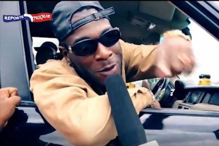 Burna Boy on set of 'Follow me' video shoot.