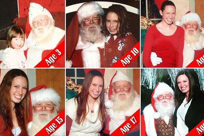 Mckenzie Doig has been carried by the same Santa, Mr Kringle since she was 3 till date