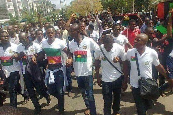 Pro-Biafra protest in Abuja on November 23, 2015