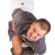 A man with sever constipation