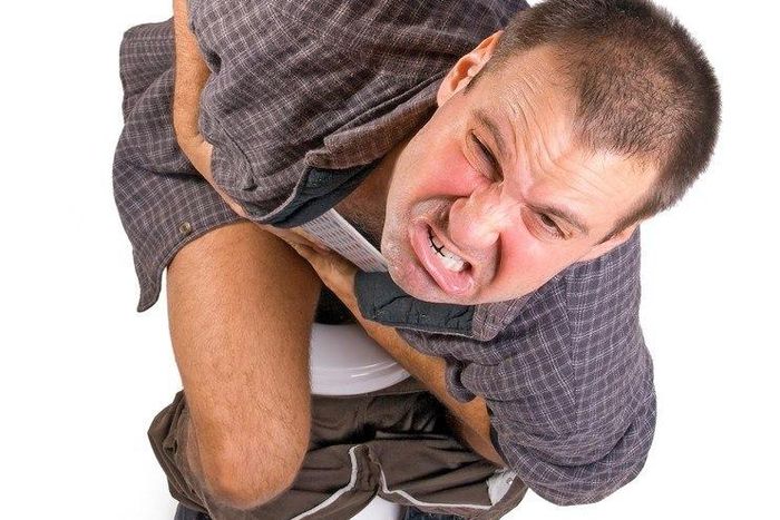 A man with sever constipation