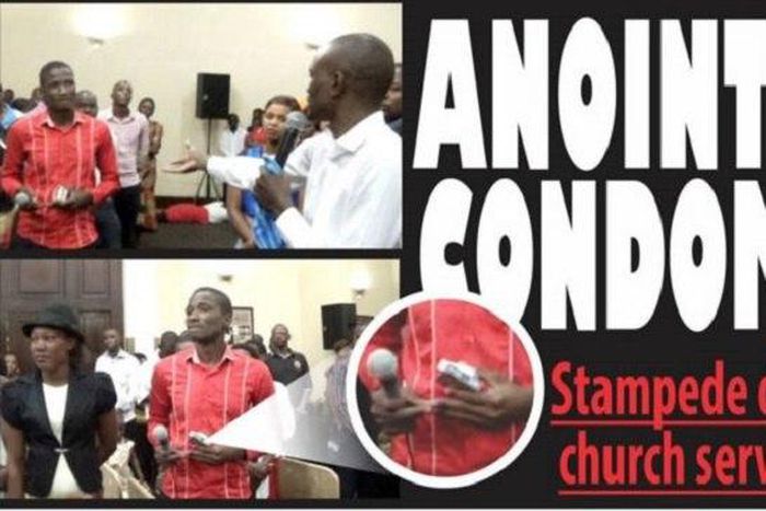 Pastor Paul Sanyangore blessing condoms