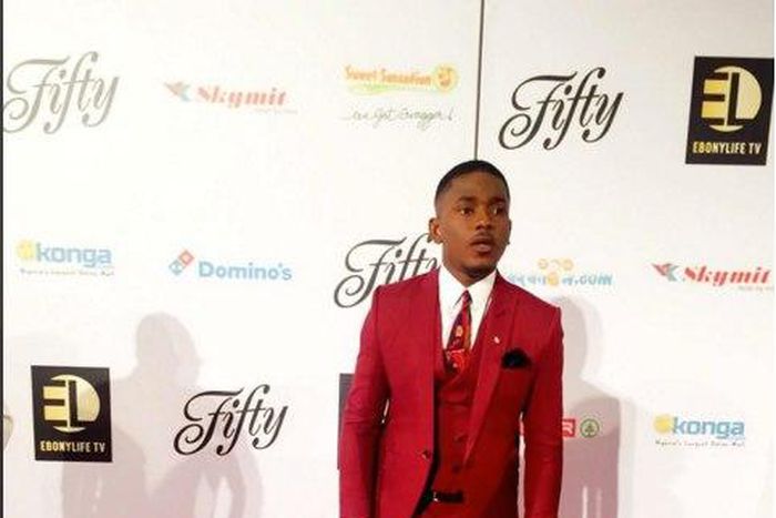 Timini Egbuson looking dapper in a three piece suit