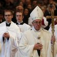 Pope Francis leaves after he leads a holy mass for the family in Saint Peter"s Basilica at the Vatican, December 27, 2015.